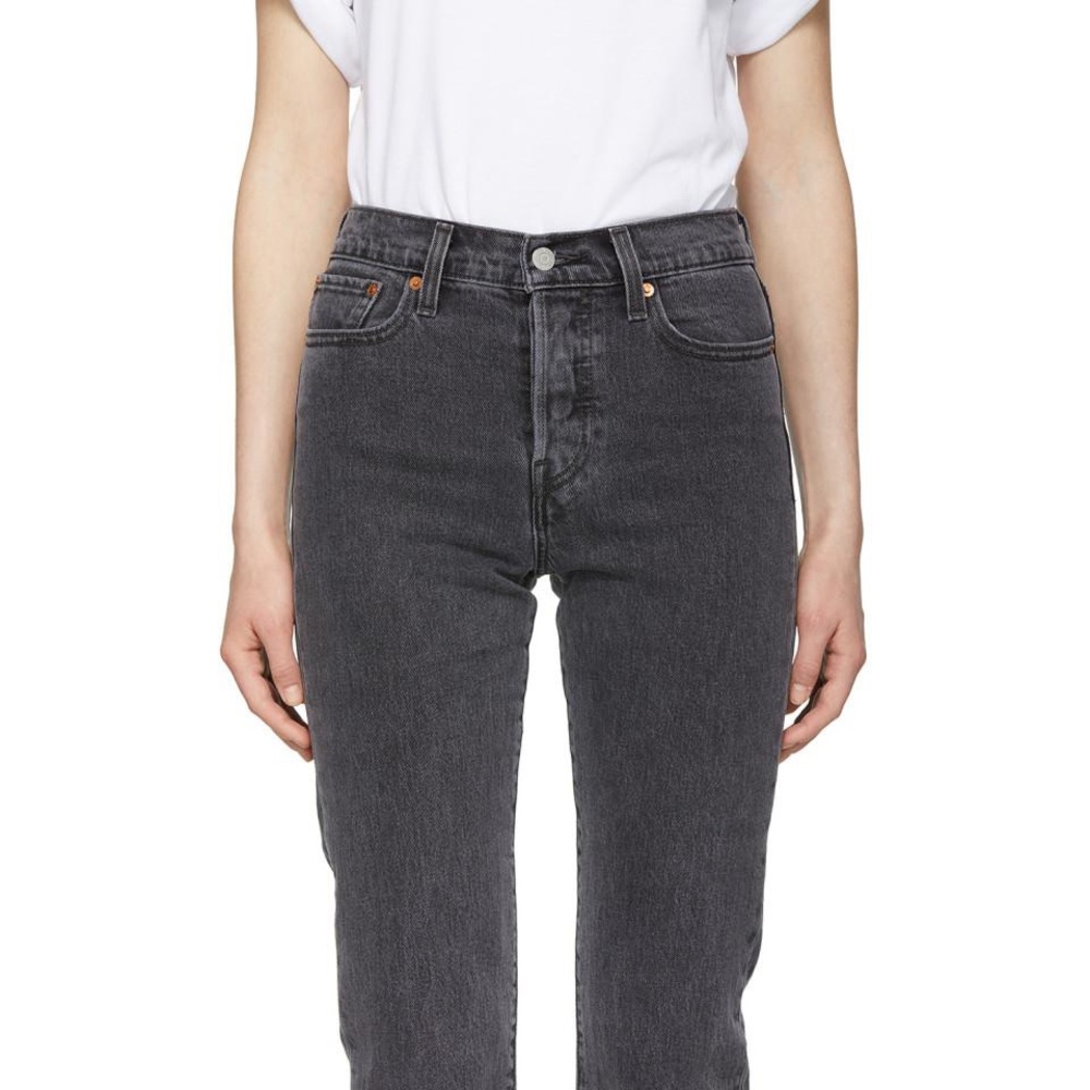 Levi's Women's Straight Leg Jeans - Charcoal Gray - Picture 2 of 10